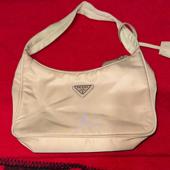 Prada Handbags - Prada Light Tan Shoulder Bag RE EDITION 2000